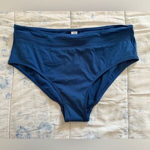 Amoena Bikini Bottom Bathing Suit Blue Sz 12 Swim New With Tag